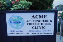 Acme Acupuncture and Chinese Herbs Clinic Otago New Zealand